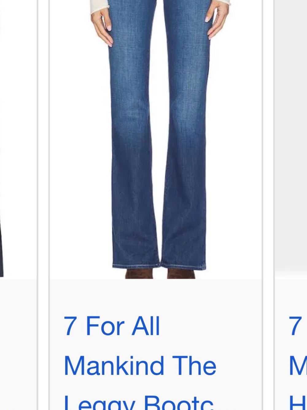 7 For All Mankind Medium Blue Bootcut Jeans - Women's